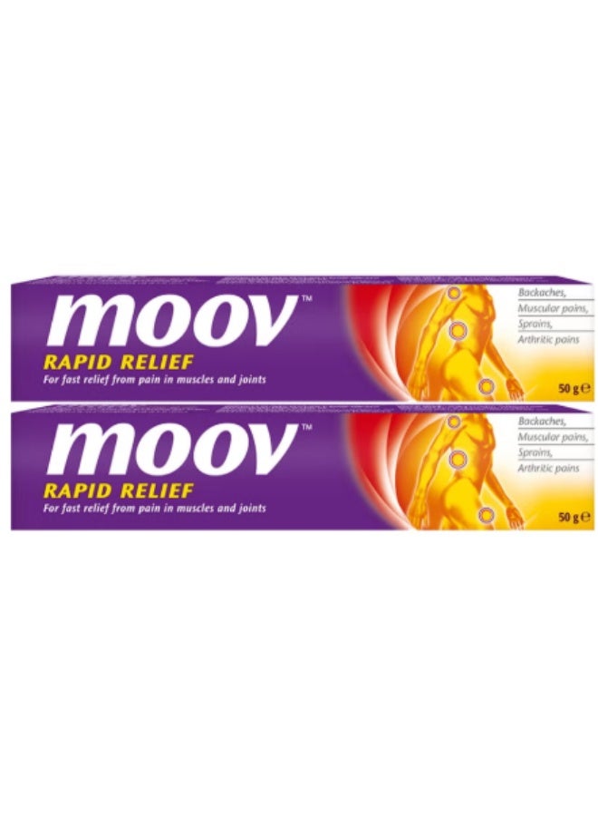 Moov Pack Of 2 Moov Rapid Relief Cream 50g - Image 1